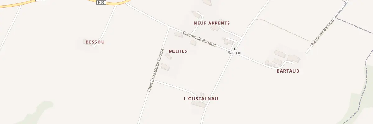 Plan du 9000 Milhes à Pouze