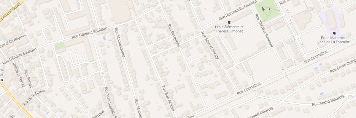 Plan du 14 Rue Becquerel à Brive-la-Gaillarde