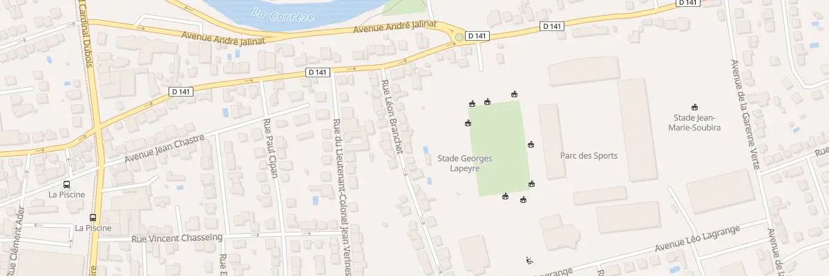 Plan du 15 Rue Leon Branchet à Brive-la-Gaillarde