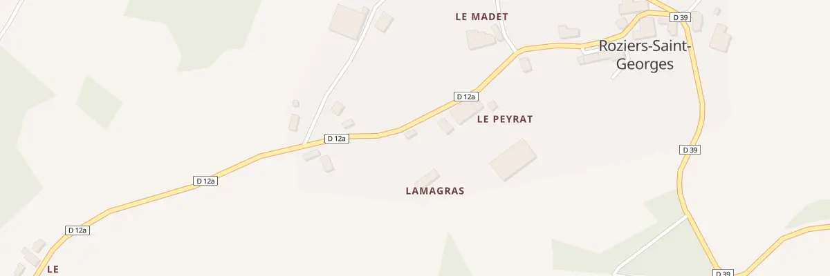 Plan du 5021 Le Peyrat à Roziers-Saint-Georges
