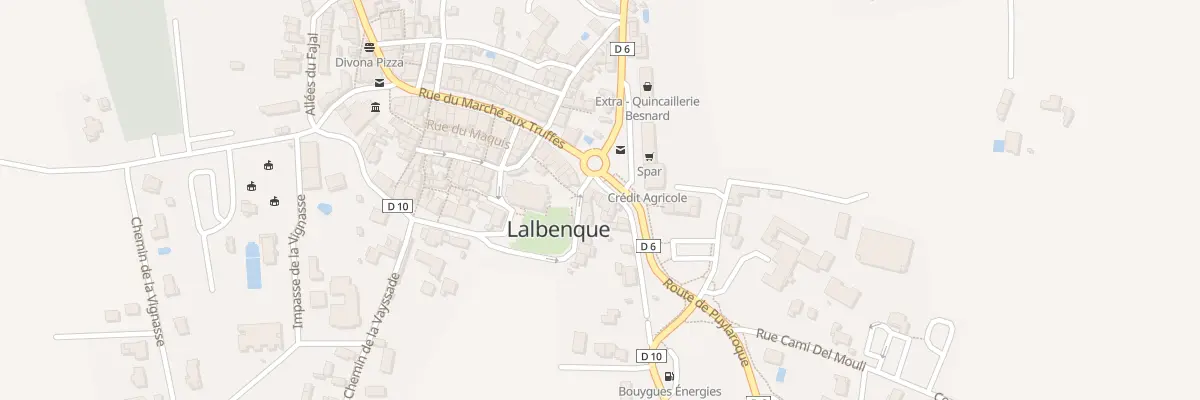 Plan du 14 Imp Foun Priundo à Lalbenque