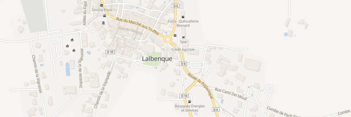 Plan du 58 Imp Foun Priundo à Lalbenque