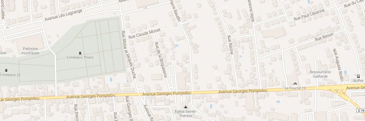 Plan du 15 Rue Pierre Baudin à Brive-la-Gaillarde