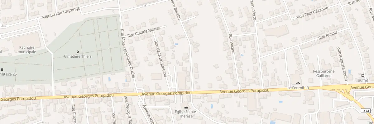 Plan du 13 Rue Pierre Baudin à Brive-la-Gaillarde