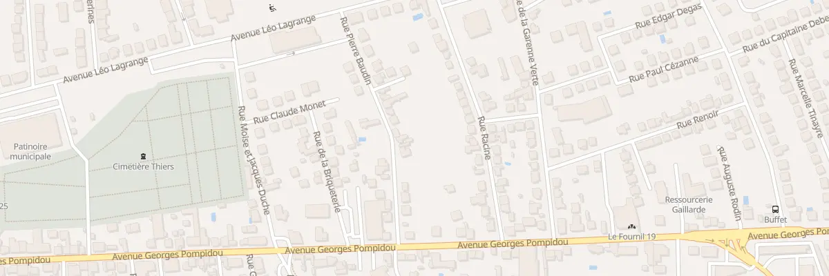 Plan du 20 Rue Pierre Baudin à Brive-la-Gaillarde