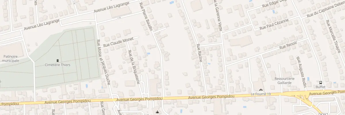 Plan du 18 Rue Pierre Baudin à Brive-la-Gaillarde