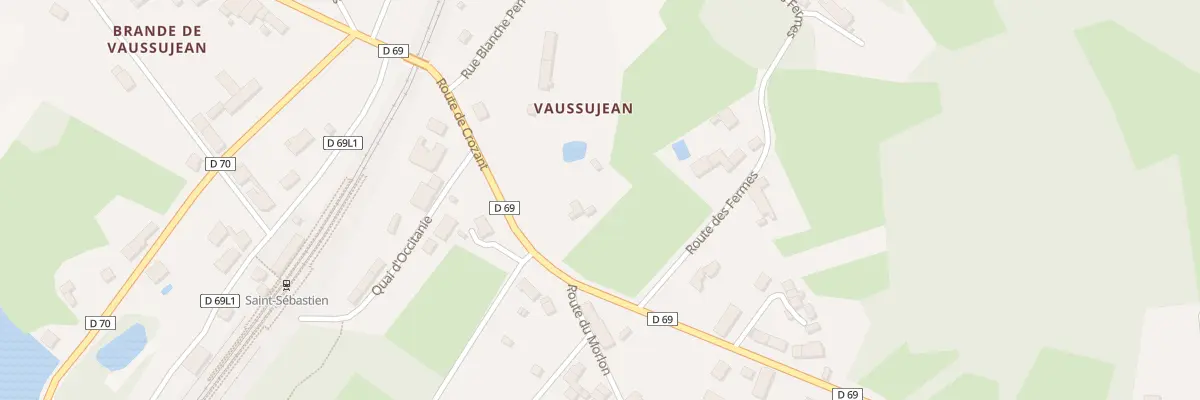 Plan du 3 Rte de Crozant - Vaussujean à Saint-Sébastien