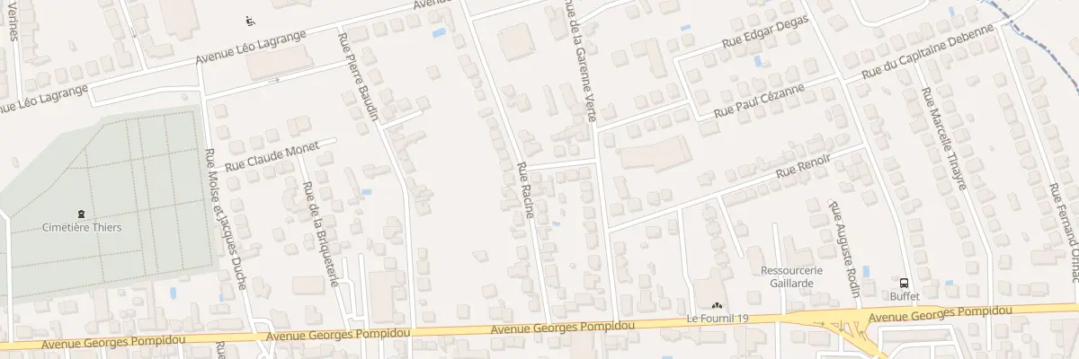 Plan du 20 Rue Racine à Brive-la-Gaillarde