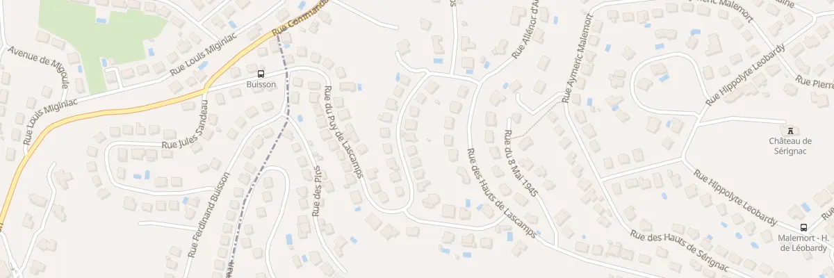 Plan du 38 Rue Du Puy De Lascamps à Malemort