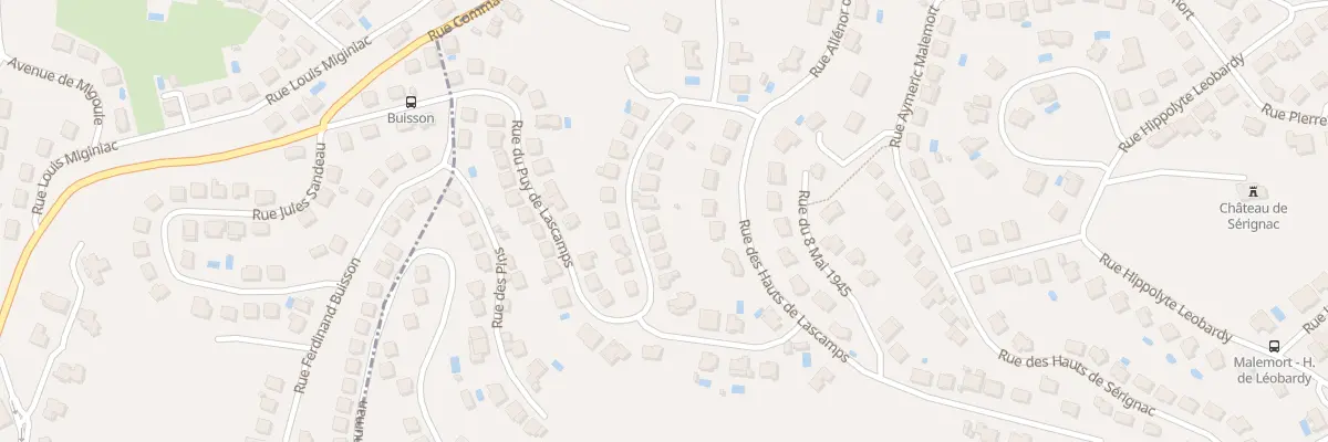 Plan du 36 Rue Du Puy De Lascamps à Malemort