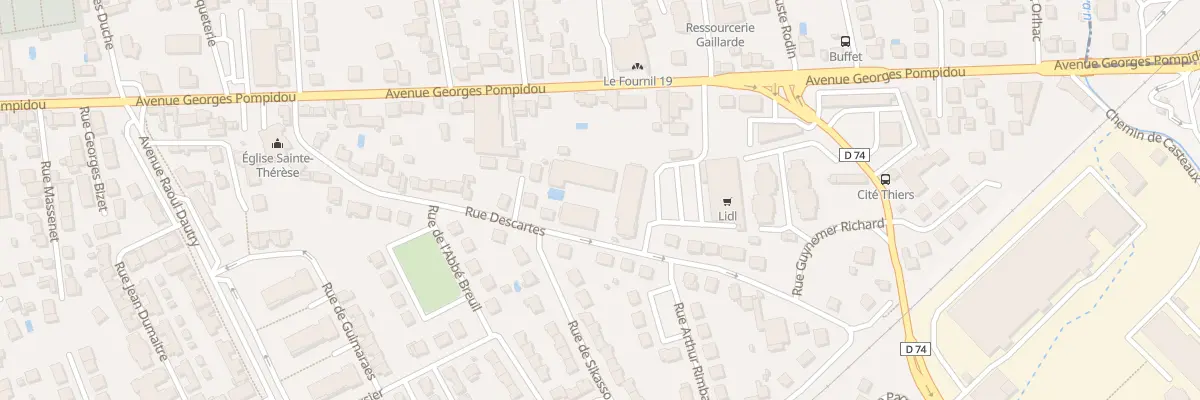 Plan du 39 Rue Descartes à Brive-la-Gaillarde