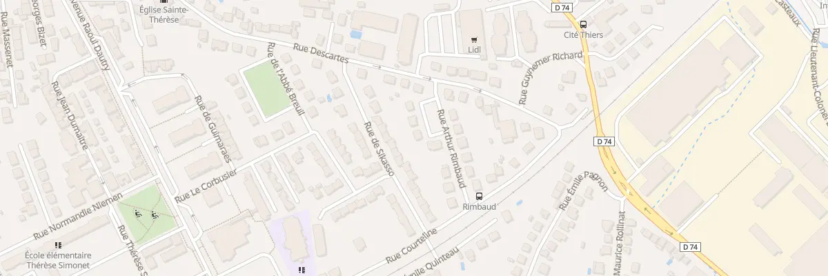 Plan du 8 Rue Arthur Rimbaud à Brive-la-Gaillarde