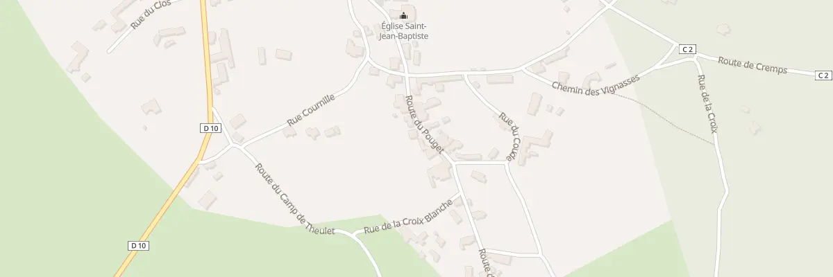 Plan du 5236F Le Bourg Est à Aujols