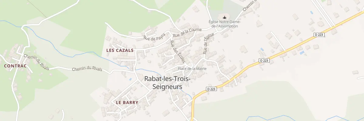 Plan du 207 Rue des Ecoles à Rabat-les-Trois-Seigneurs