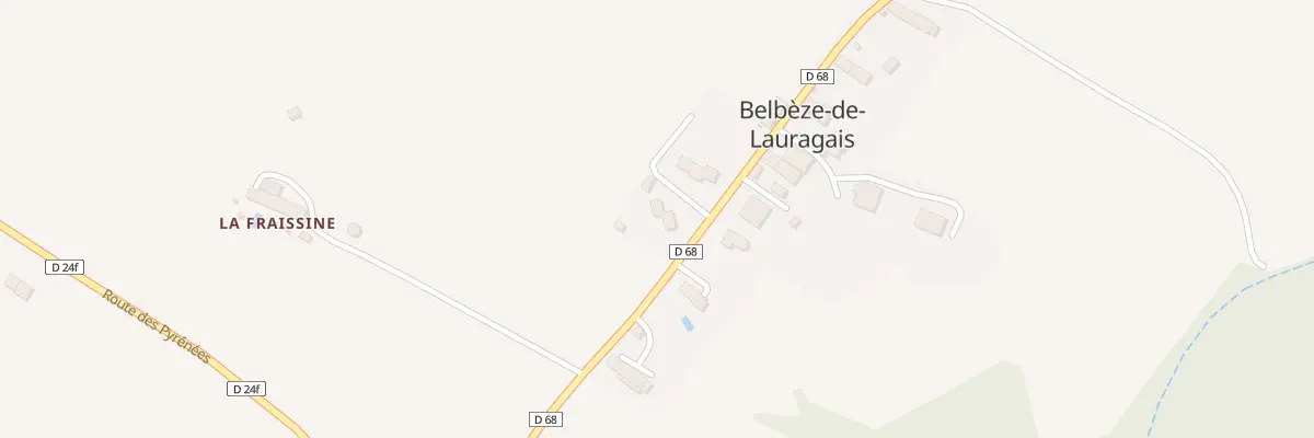 Plan du Village à Belbèze-de-Lauragais