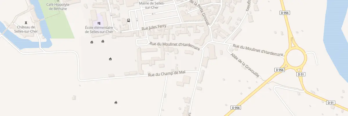 Plan du 12 Rue du Moulinet d’Hardemare à Selles-sur-Cher