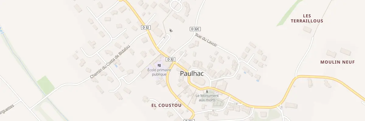 Plan du 40 Le Village à Paulhac