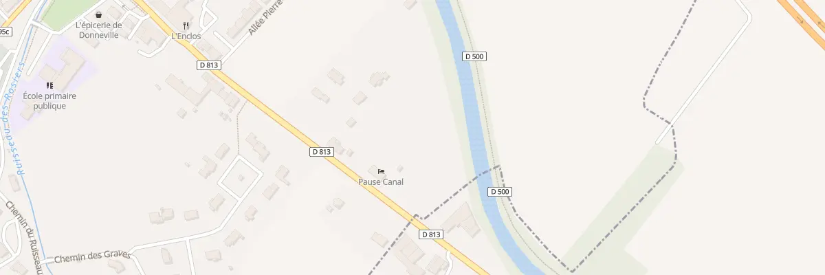 Plan du 2 Rte Nationale 113 à Donneville