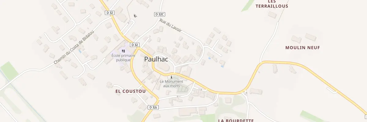 Plan du 36 Le Village à Paulhac