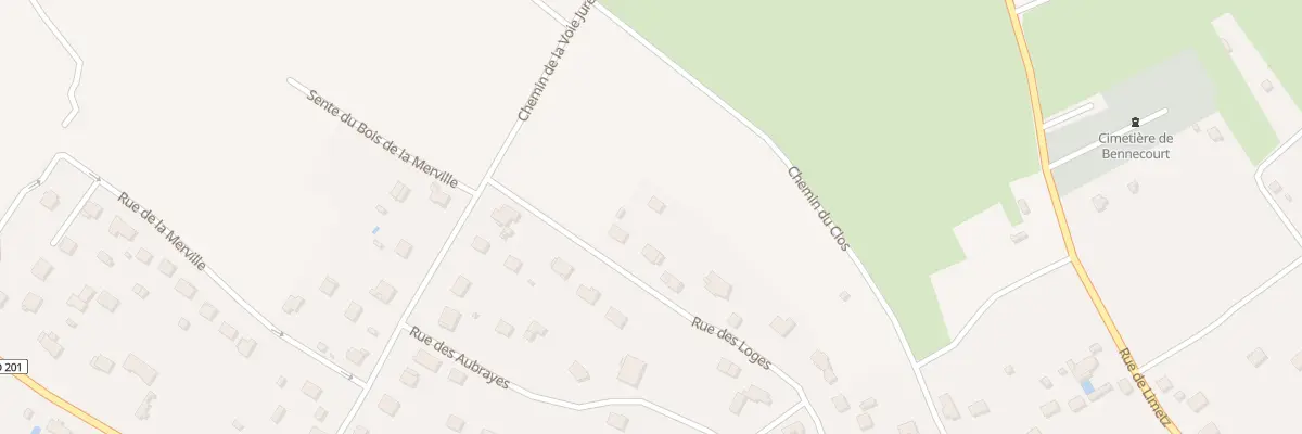 Plan du 18B Rue des Loges à Bennecourt