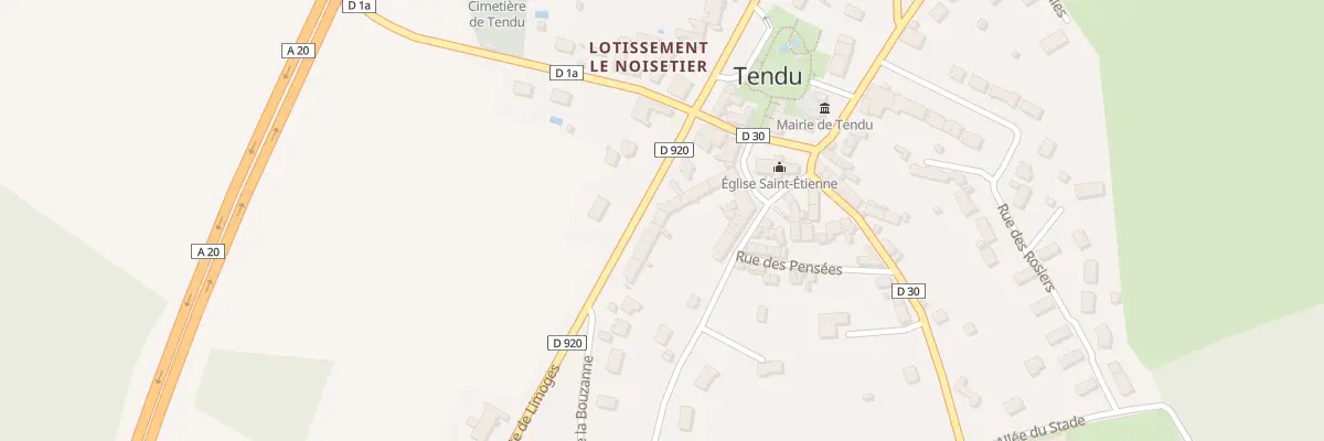 Plan du 11 Rte de Limoges à Tendu