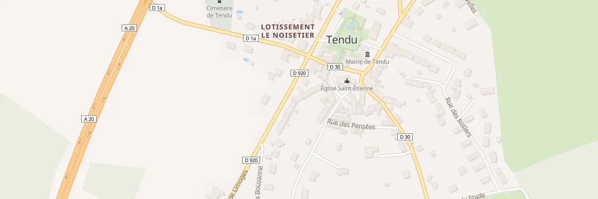 Plan du 9 Rte de Limoges à Tendu