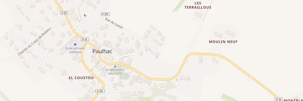 Plan du 23 Rue du Lavoir à Paulhac