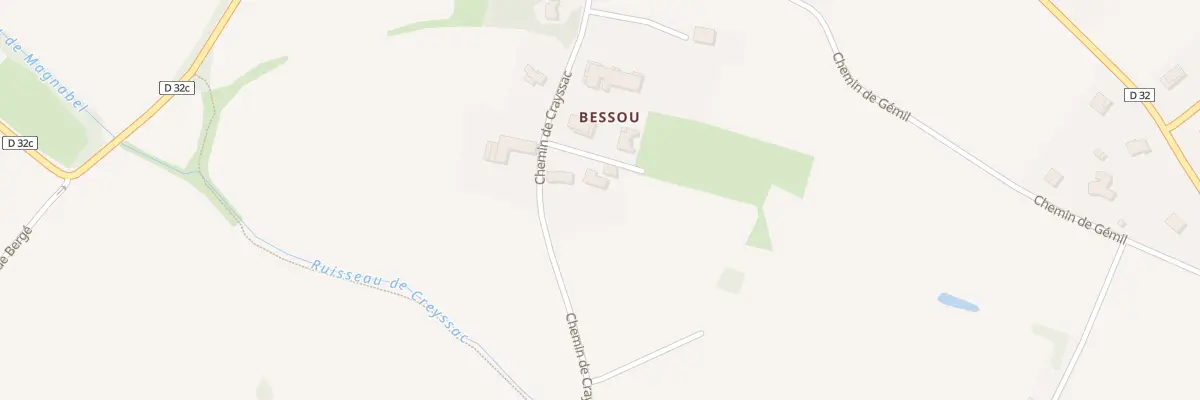 Plan du 190 Bessou à Paulhac