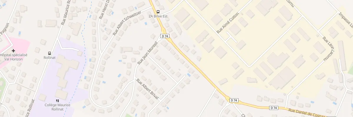 Plan du 72 Rue Daniel De Cosnac à Brive-la-Gaillarde