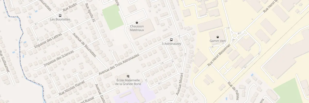 Plan du 3 Av des Trois Astronautes à Malemort