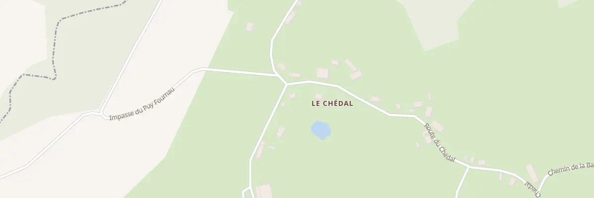 Plan du 813 Rte du Chedal à Condat-sur-Ganaveix