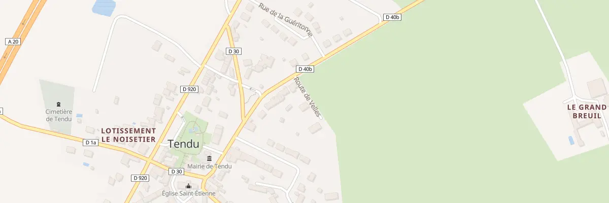 Plan du 6B Rte de Velles à Tendu