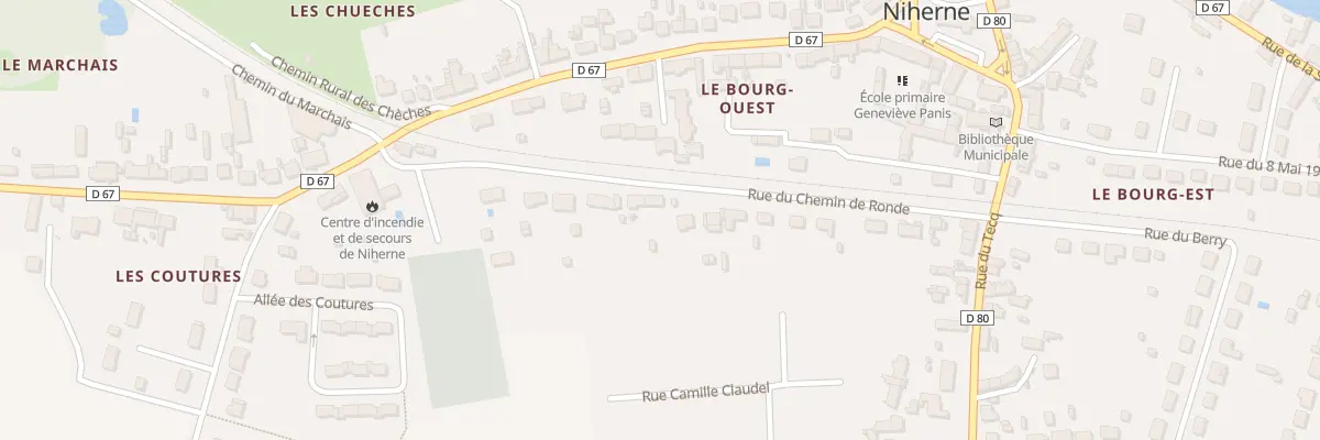 Plan du 8 Rue du Chem de Ronde à Niherne