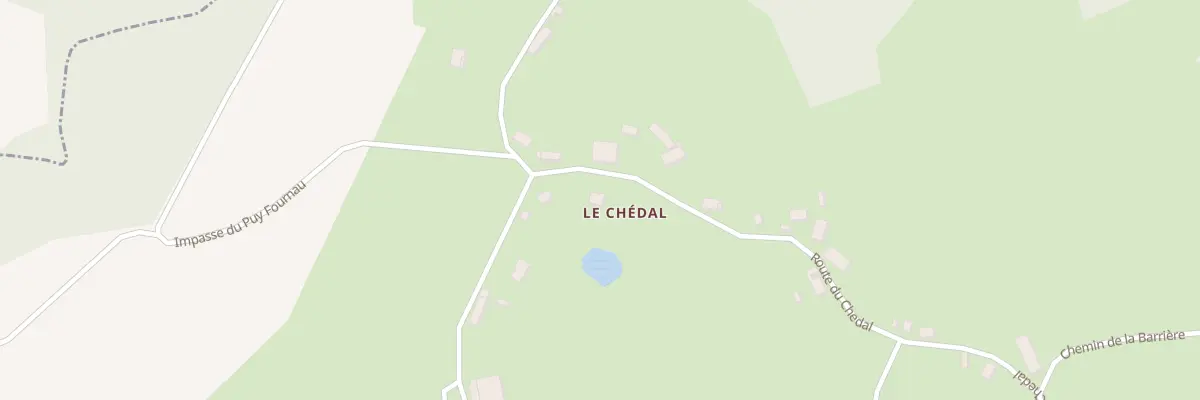 Plan du 721 Rte du Chedal à Condat-sur-Ganaveix