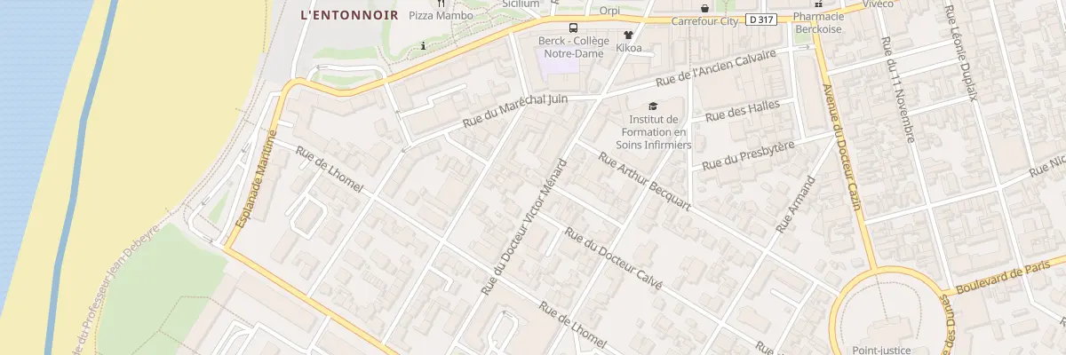 Plan du 20 Rue Docteur Victor Menard à Berck