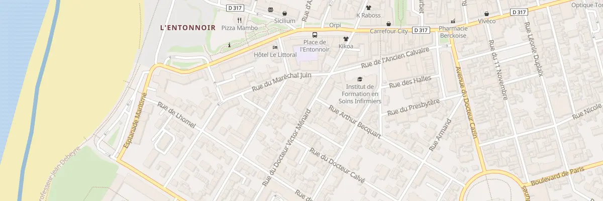 Plan du 14 Rue Docteur Victor Menard à Berck