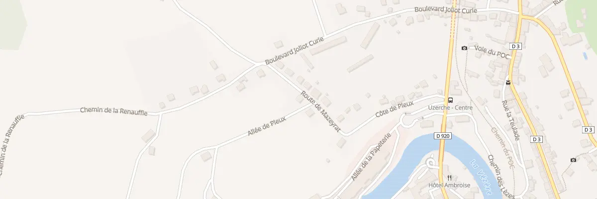 Plan du 1 Rte de Mazeyrat à Uzerche