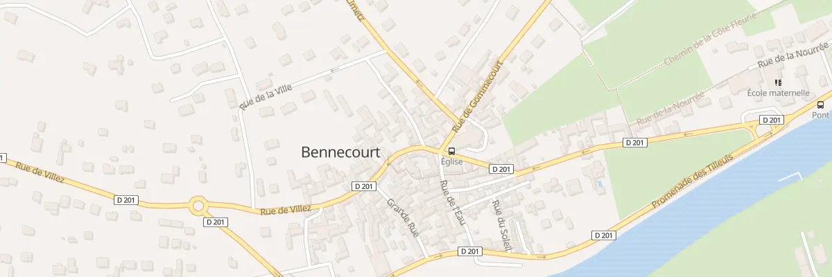 Plan du 1 Rue de la Coquerie au Mont à Bennecourt