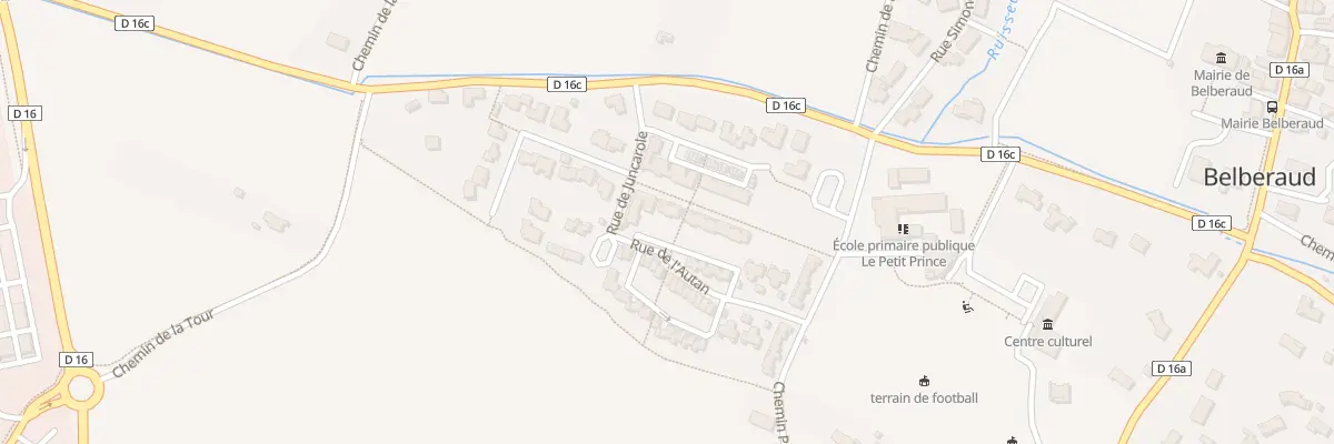 Plan du 24 Rue Helene Boucher à Belberaud