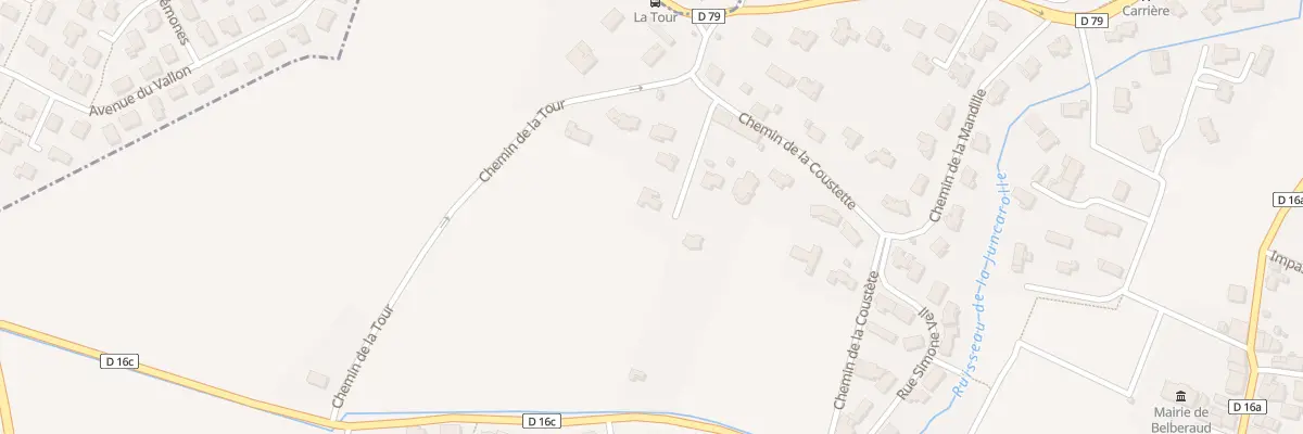 Plan du 33 Che de la Coustète à Belberaud