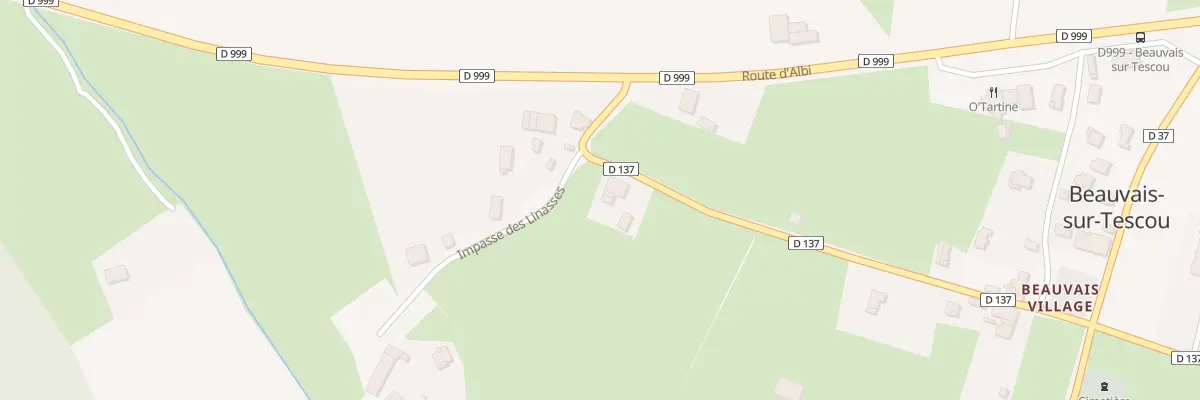 Plan du 401 Che des Linasses à Beauvais-sur-Tescou