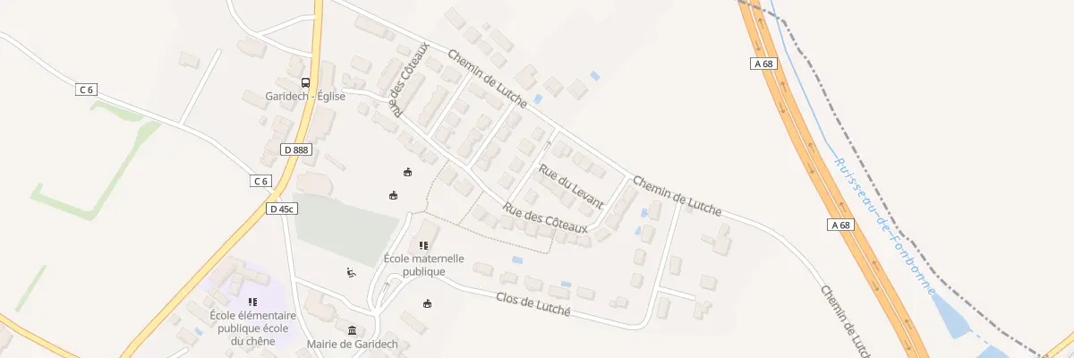 Plan du 2 Rue du Levant à Garidech