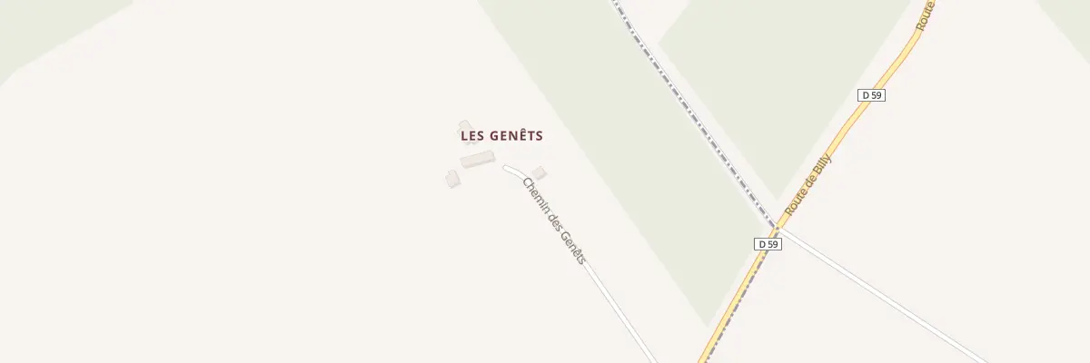 Plan du 2 Che de Genets à Billy