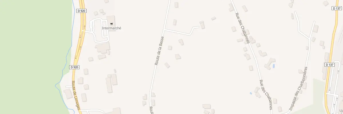 Plan du 38 Rte de la Besse à Uzerche