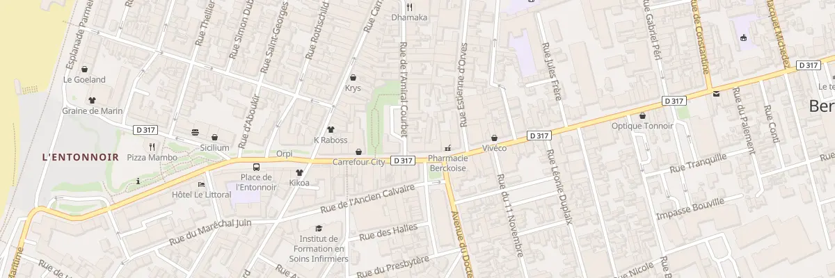 Plan du 2 Rue de l’Amiral Courbet à Berck