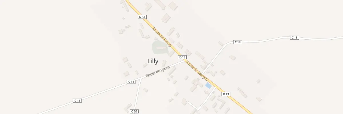 Plan du 1 Rte de Fleury à Lilly