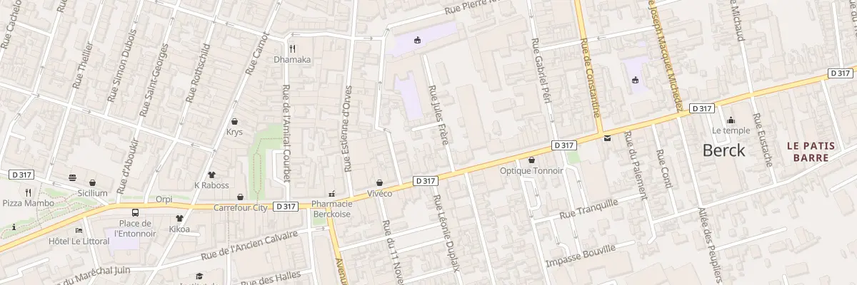 Plan du 1 Rue Jules Freres à Berck