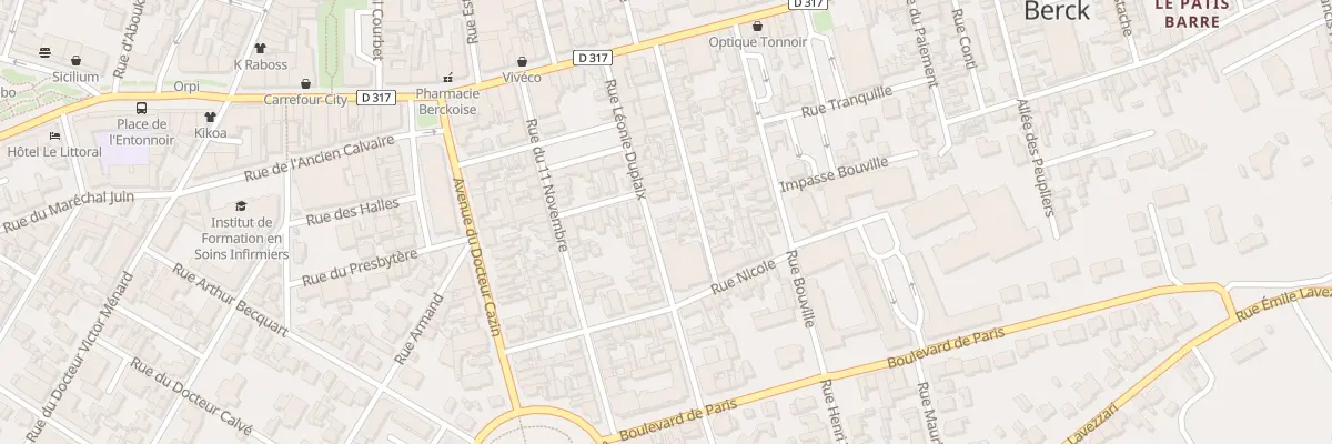 Plan du 27 Rue Leonie Duplaix à Berck