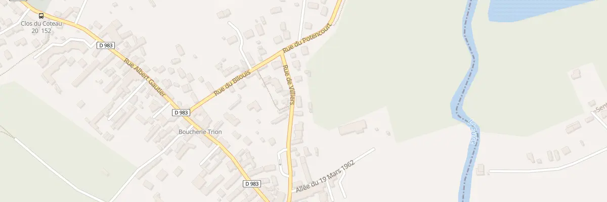 Plan du 14 Rue de Villiers à Pierres
