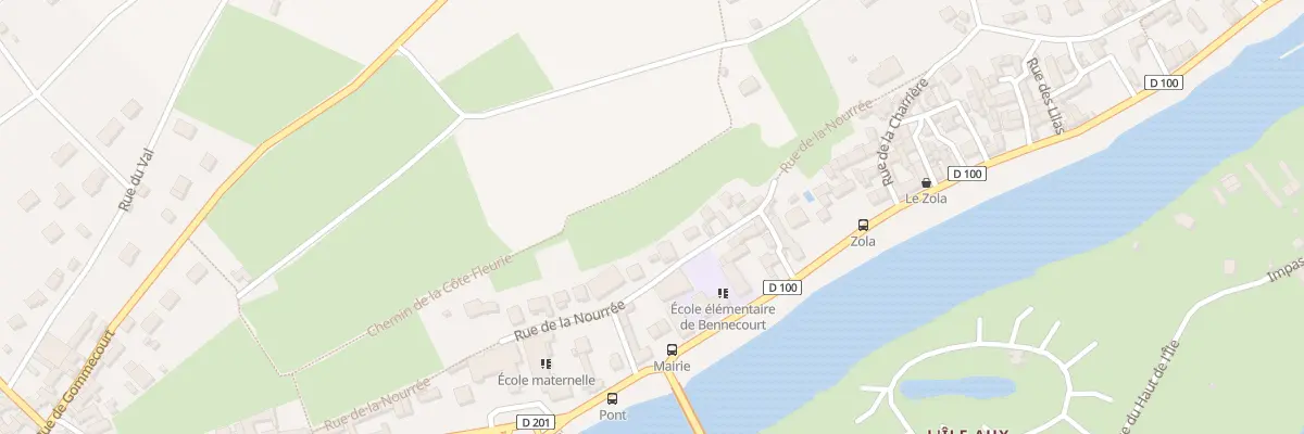 Plan du 6B Rue de la Nourrée à Bennecourt